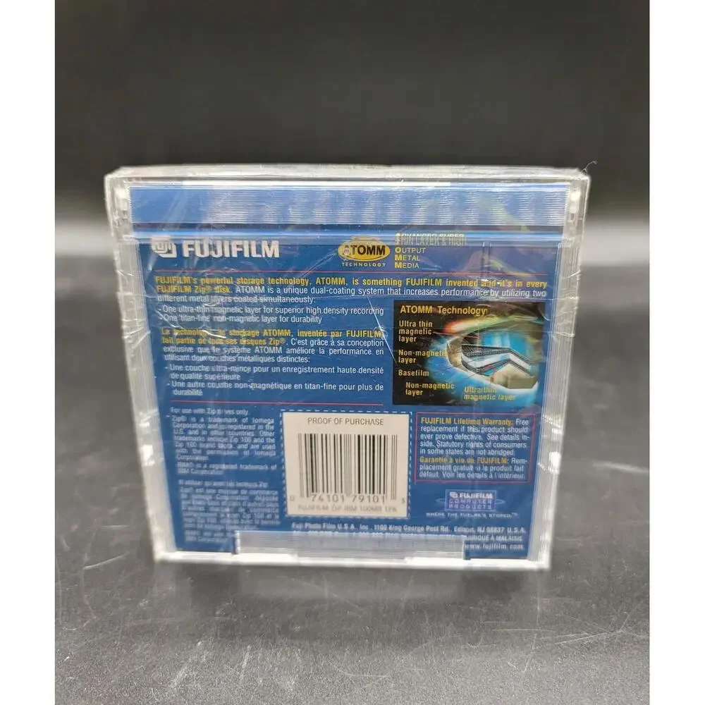 Zip Disk FujiFilm IBM Formatted 100 MB ATOMM Technology